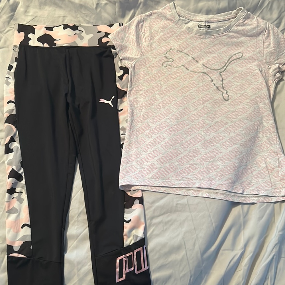 Girls Puma Pant/Shirt set
